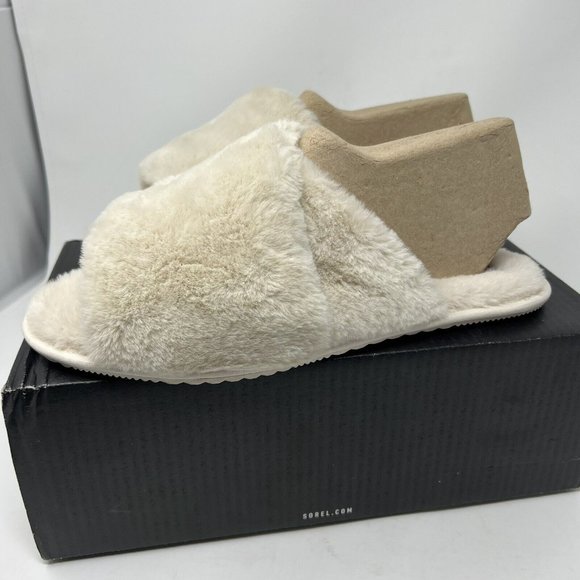 Sorel Cream Fuzzy Slippers - Picture 3 of 8